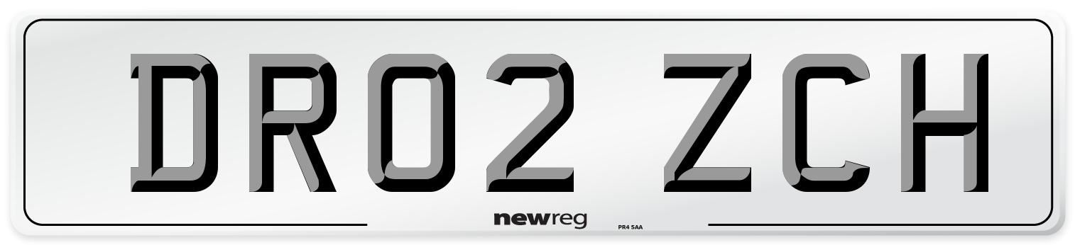 DR02 ZCH Number Plate from New Reg